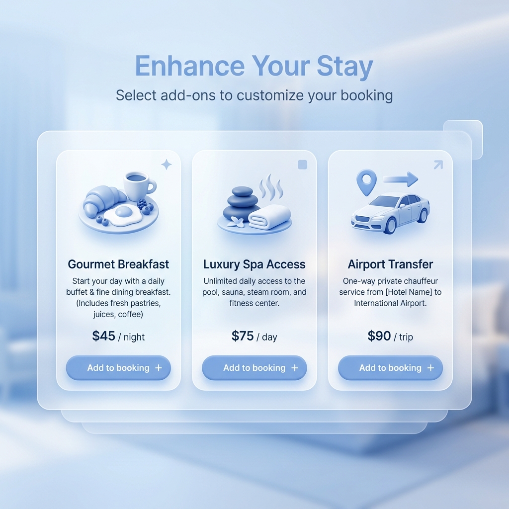 StayLinkX Upselling Interface